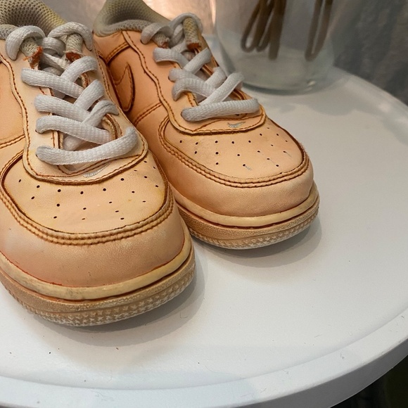 Nike Air Force One Toddler Sneaker CUSTOM Dip Dye 10 Children's Orange - Picture 2 of 6
